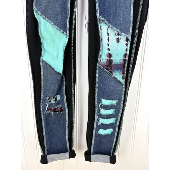 Styles Ever After Kim Styles Designer Jeans Handcrafted Patchwork  XXS 0-4 NEW - Picture 3 of 8